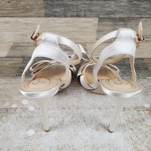 Jessica Simpson Olivine Women Heel Sandal White Ankle Strap Stiletto Heel - Picture 3 of 12